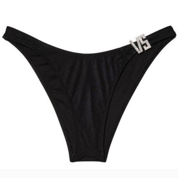 NWT Victoria's Secret Woman's Bikini 2 Piece Black Swimsuit Sz L - Picture 3 of 11